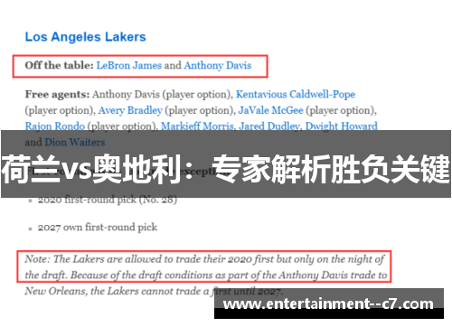 荷兰vs奥地利：专家解析胜负关键